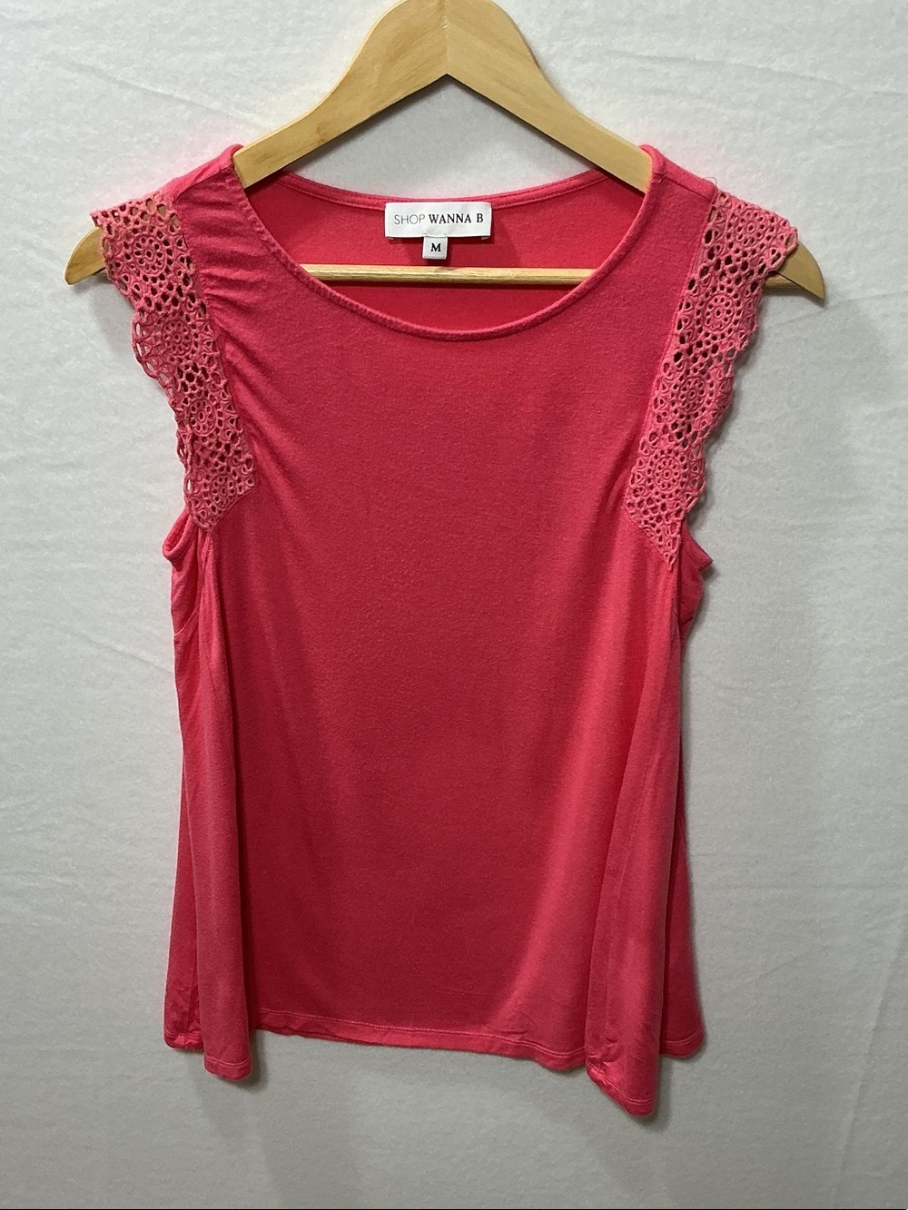 SHOP WANNA B Women’s Tank Top Coral Pink Medium